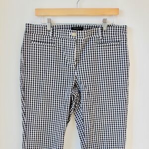 Ann Taylor gingham cropped pants in black and white size 12P